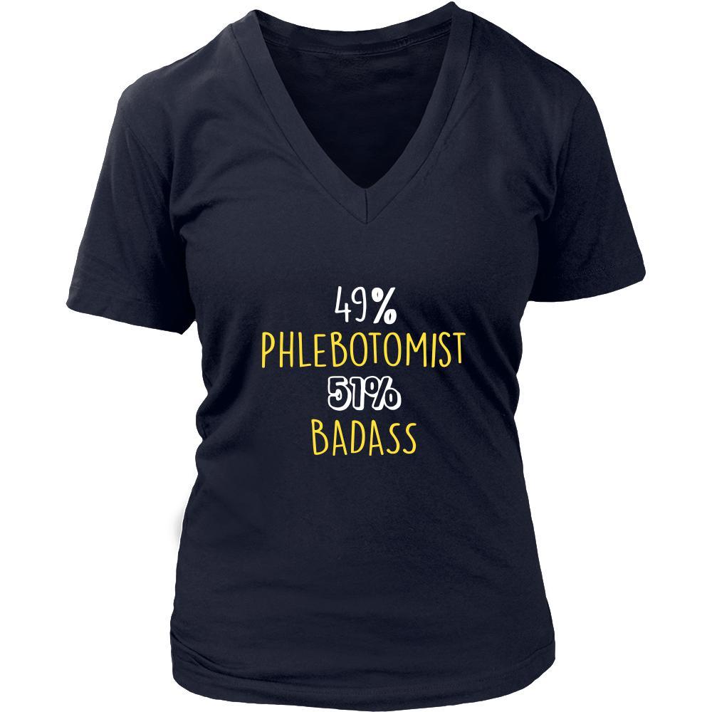 Phlebotomist Shirt - 49% Phlebotomist 51% Badass Profession-T-shirt-Teelime | shirts-hoodies-mugs