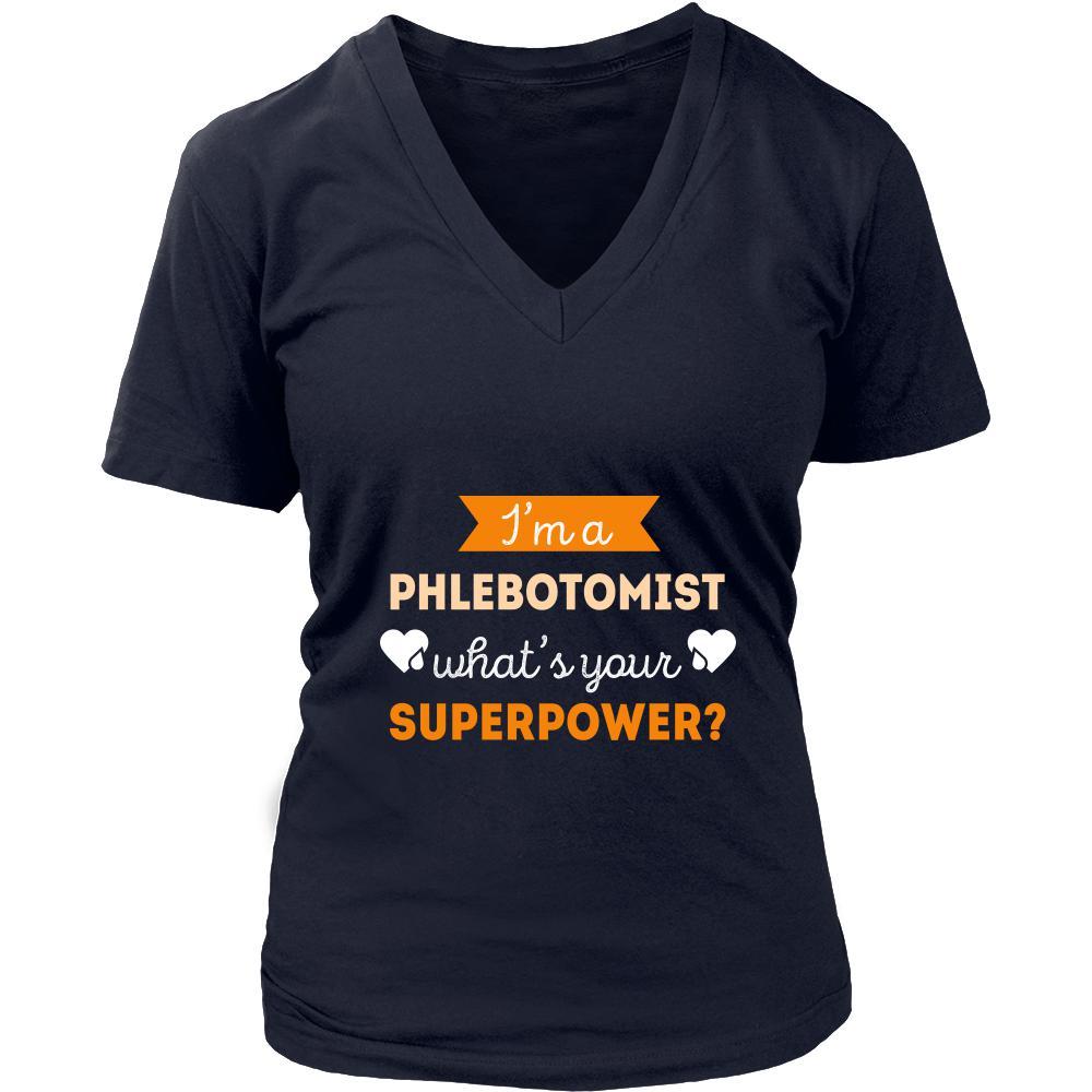 Phlebotomist Shirt - I'm a Phlebotomist, what's your superpower? - Profession Gift-T-shirt-Teelime | shirts-hoodies-mugs