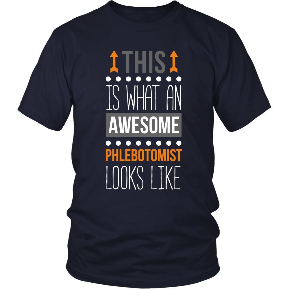 Phlebotomist Shirt - This is what an awesome Phlebotomist looks like - Profession Gift-T-shirt-Teelime | shirts-hoodies-mugs