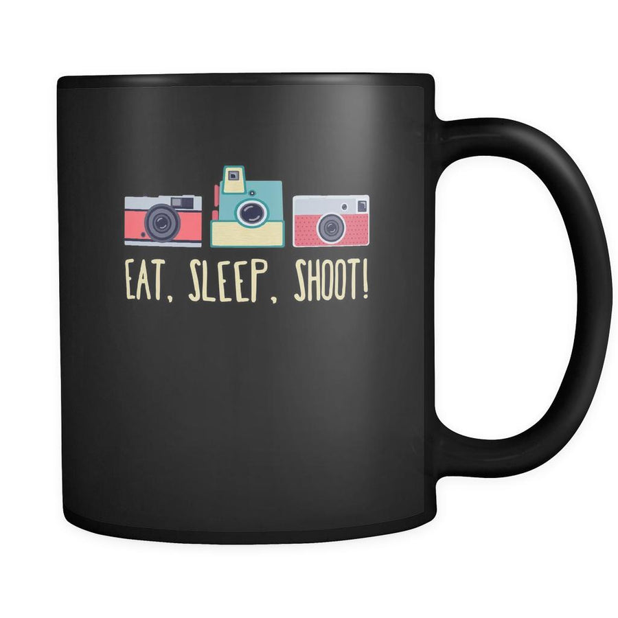 Photography Eat, sleep, shoot! 11oz Black Mug