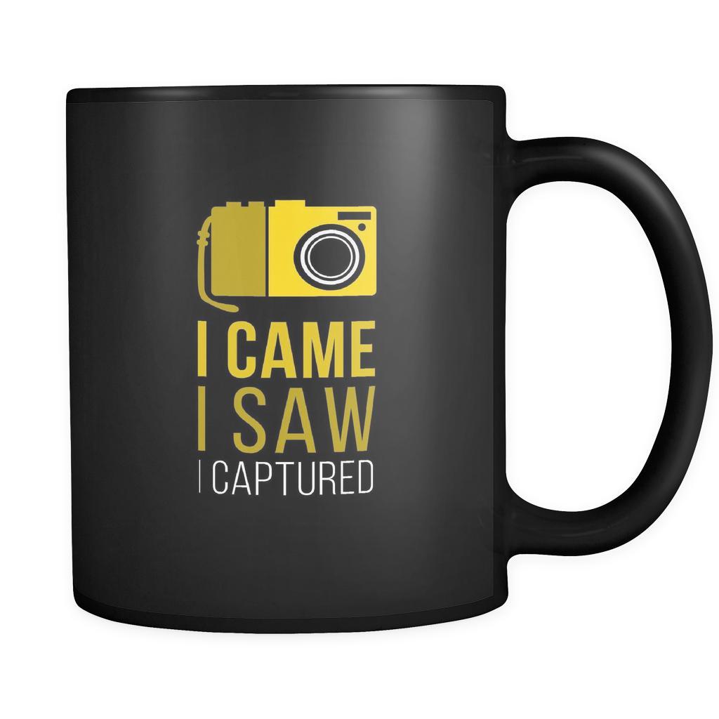 Photography I came I saw I captured 11oz Black Mug-Drinkware-Teelime | shirts-hoodies-mugs