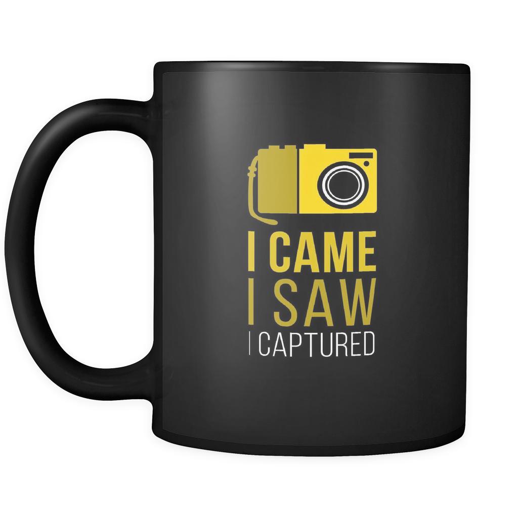 Photography I came I saw I captured 11oz Black Mug
