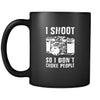 Photography I shoot so I don't choke people 11oz Black Mug-Drinkware-Teelime | shirts-hoodies-mugs
