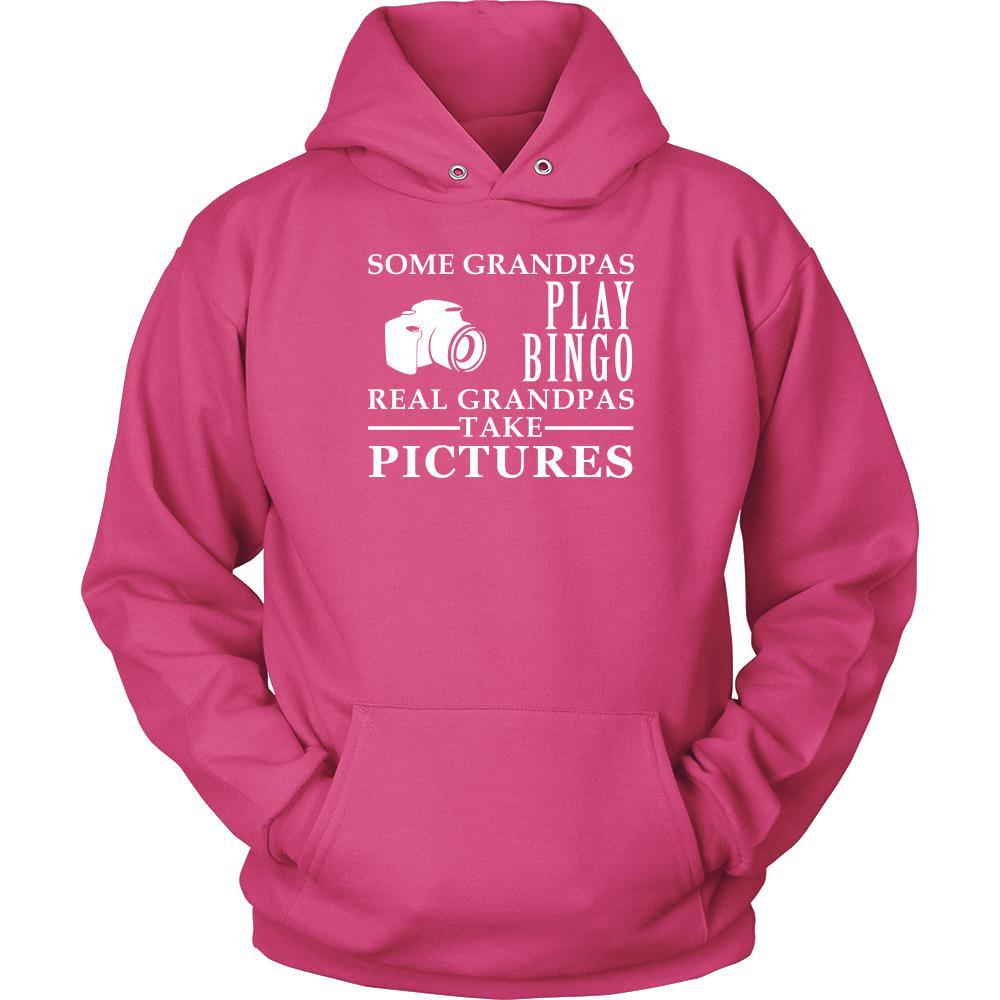 Photography Shirt Some Grandpas play bingo, real Grandpas take pictures Family Hobby-T-shirt-Teelime | shirts-hoodies-mugs