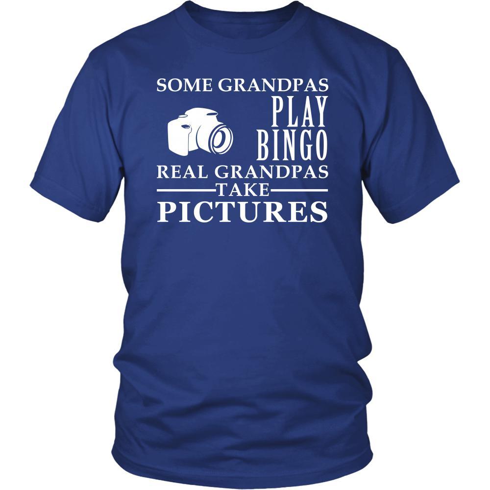 Photography Shirt Some Grandpas play bingo, real Grandpas take pictures Family Hobby-T-shirt-Teelime | shirts-hoodies-mugs