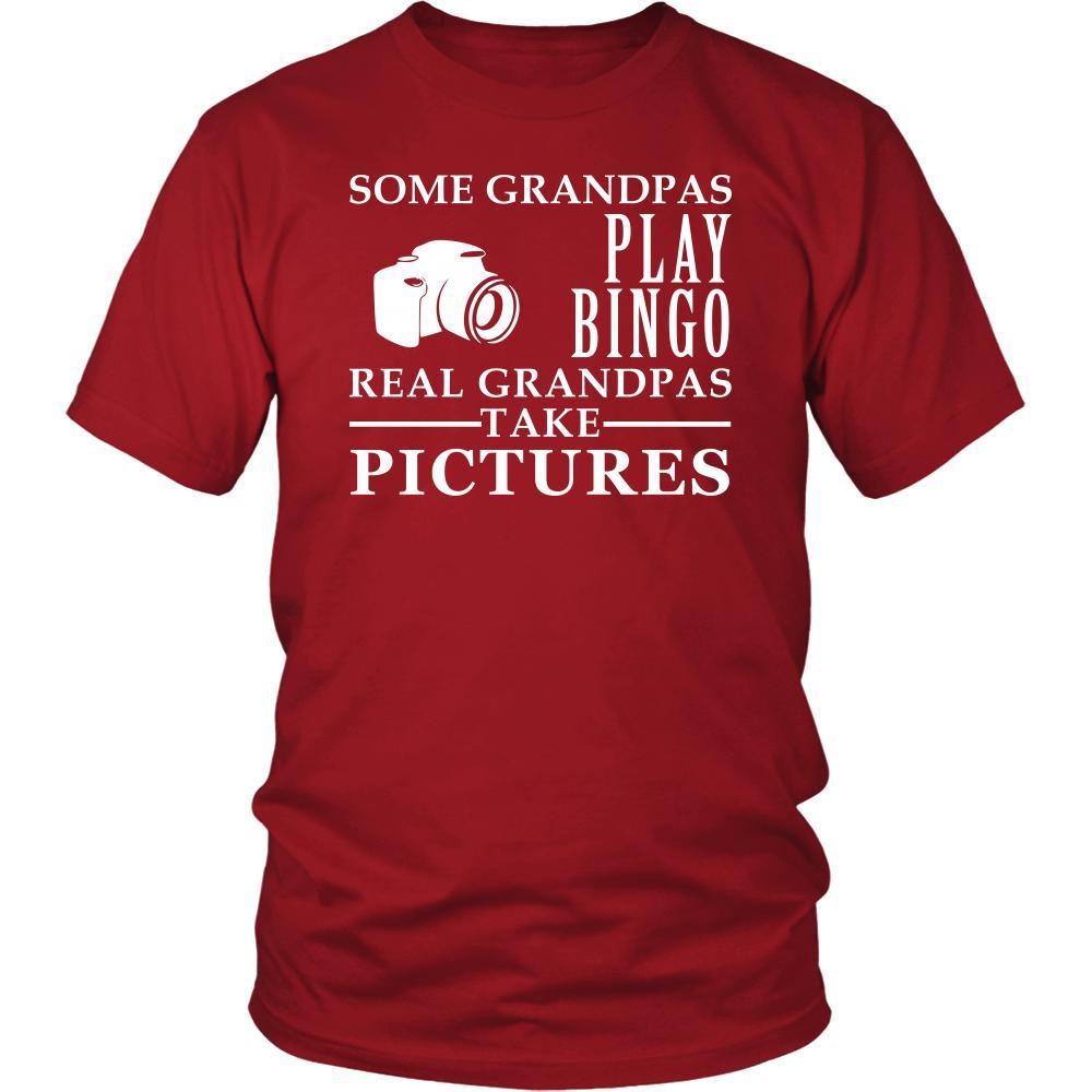 Photography Shirt Some Grandpas play bingo, real Grandpas take pictures Family Hobby-T-shirt-Teelime | shirts-hoodies-mugs