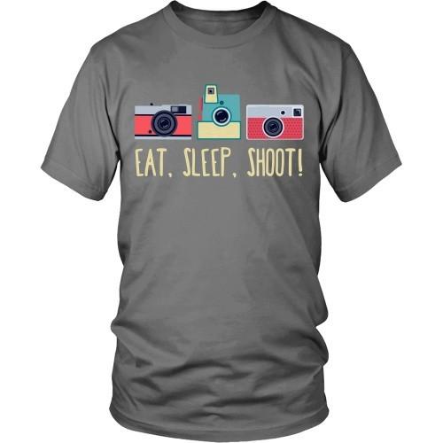 Photography T Shirt - Eat, Sleep, Shoot!-T-shirt-Teelime | shirts-hoodies-mugs