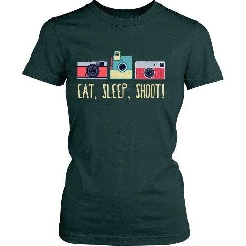 Photography T Shirt - Eat, Sleep, Shoot!-T-shirt-Teelime | shirts-hoodies-mugs