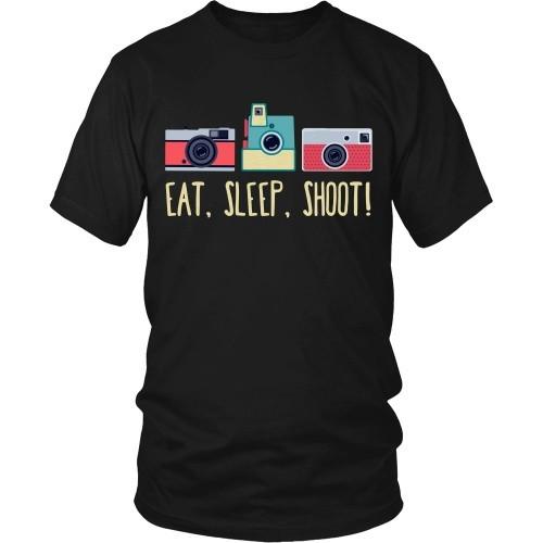 Photography T Shirt - Eat, Sleep, Shoot!-T-shirt-Teelime | shirts-hoodies-mugs