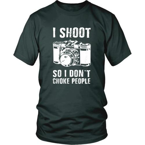 Photography T Shirt - I Shoot So I Don't Choke People-T-shirt-Teelime | shirts-hoodies-mugs