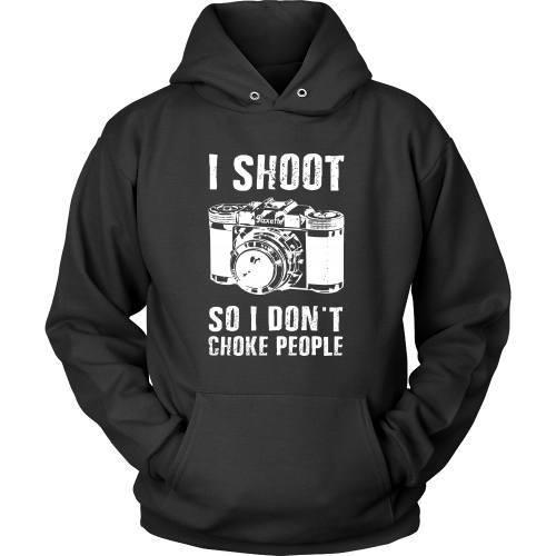 Photography T Shirt - I Shoot So I Don't Choke People-T-shirt-Teelime | shirts-hoodies-mugs