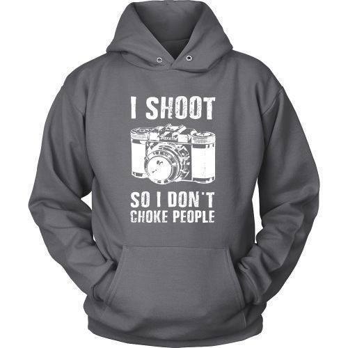 Photography T Shirt - I Shoot So I Don't Choke People-T-shirt-Teelime | shirts-hoodies-mugs