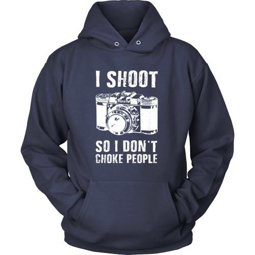 Photography T Shirt - I Shoot So I Don't Choke People-T-shirt-Teelime | shirts-hoodies-mugs