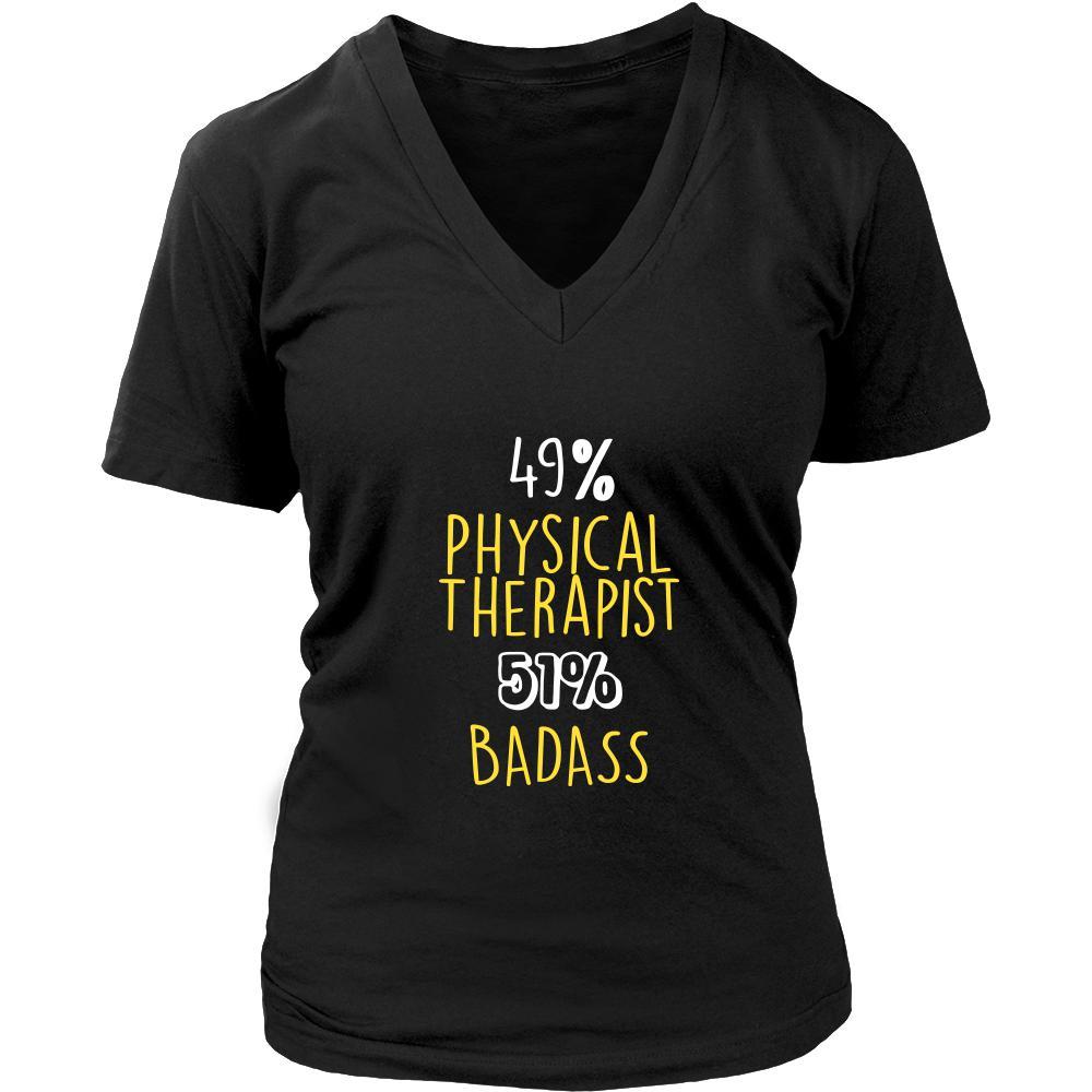 Physical Therapist- 49% Physical Therapist 51% Badass- Profession Shirt-T-shirt-Teelime | shirts-hoodies-mugs