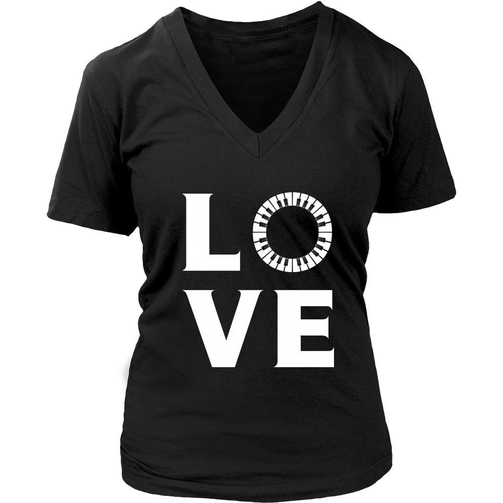Piano - LOVE Piano - Music Instrument Shirt-T-shirt-Teelime | shirts-hoodies-mugs