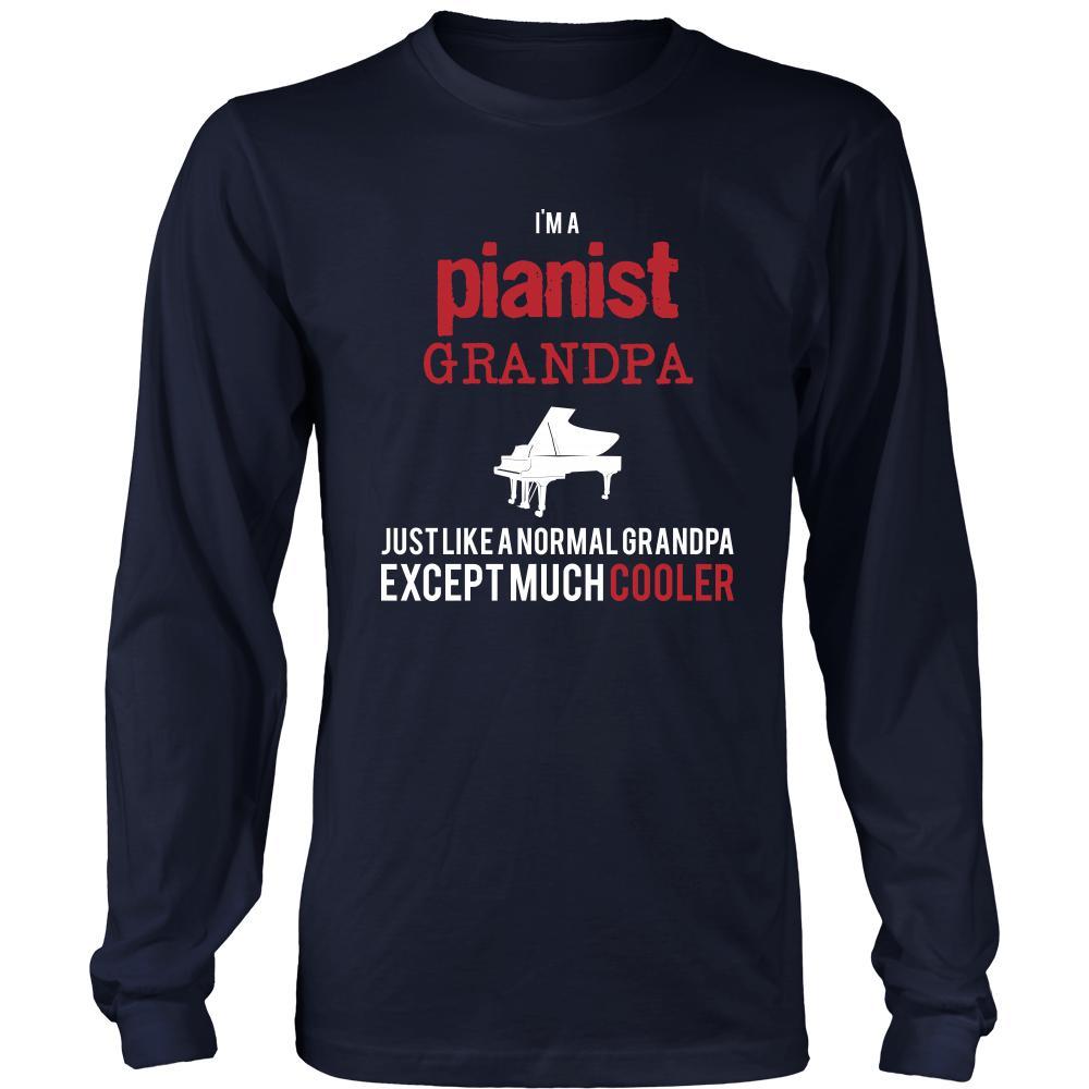 Piano Shirt - I'm a pianist grandpa just like a normal grandpa except much cooler Grandfather Hobby Gift-T-shirt-Teelime | shirts-hoodies-mugs