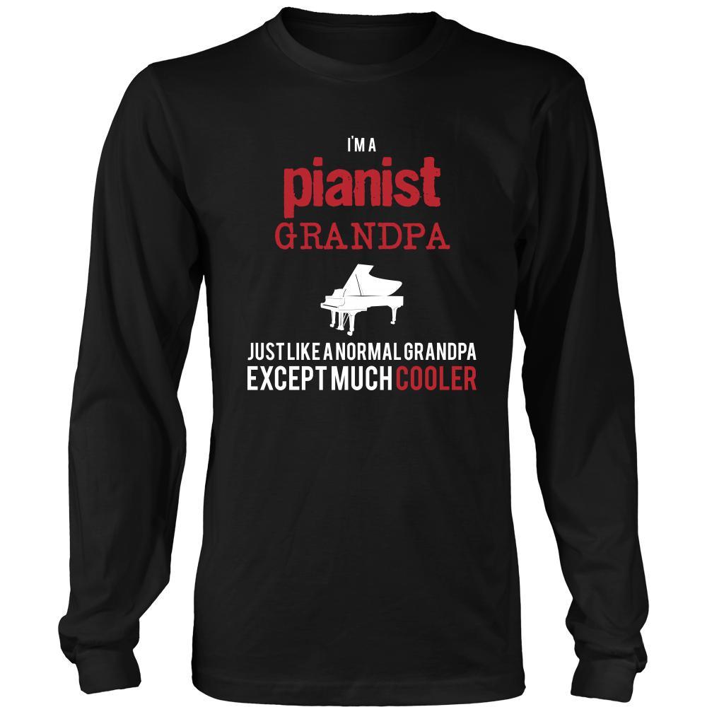 Piano Shirt - I'm a pianist grandpa just like a normal grandpa except much cooler Grandfather Hobby Gift-T-shirt-Teelime | shirts-hoodies-mugs