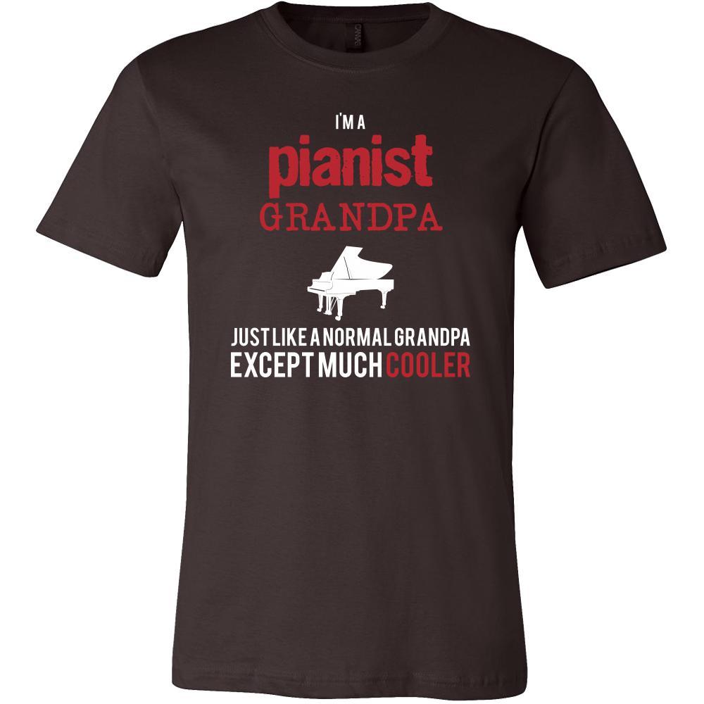Piano Shirt - I'm a pianist grandpa just like a normal grandpa except much cooler Grandfather Hobby Gift-T-shirt-Teelime | shirts-hoodies-mugs