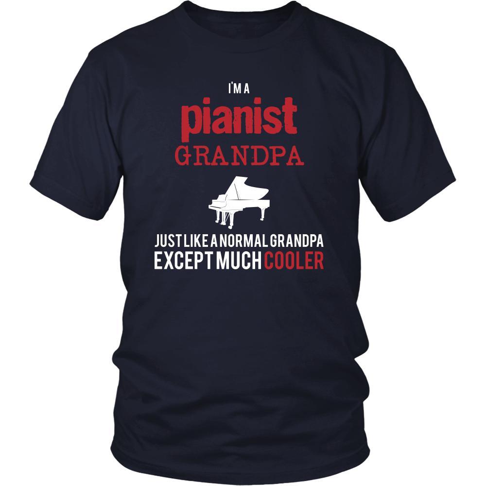 Piano Shirt - I'm a pianist grandpa just like a normal grandpa except much cooler Grandfather Hobby Gift-T-shirt-Teelime | shirts-hoodies-mugs