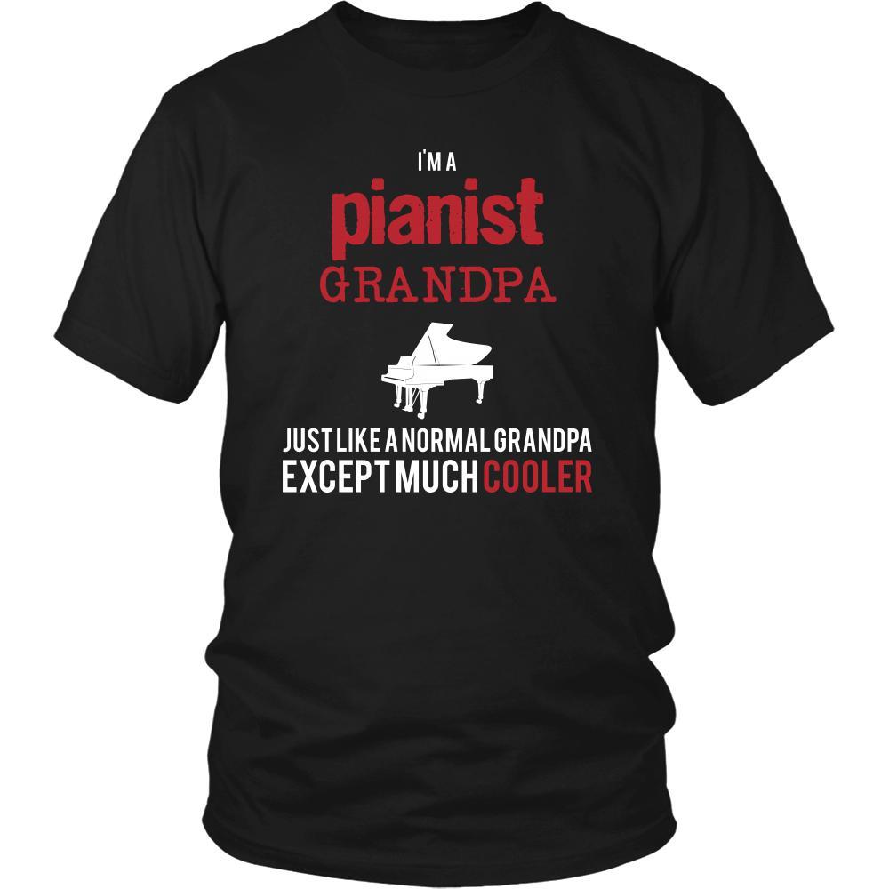 Piano Shirt - I'm a pianist grandpa just like a normal grandpa except much cooler Grandfather Hobby Gift-T-shirt-Teelime | shirts-hoodies-mugs
