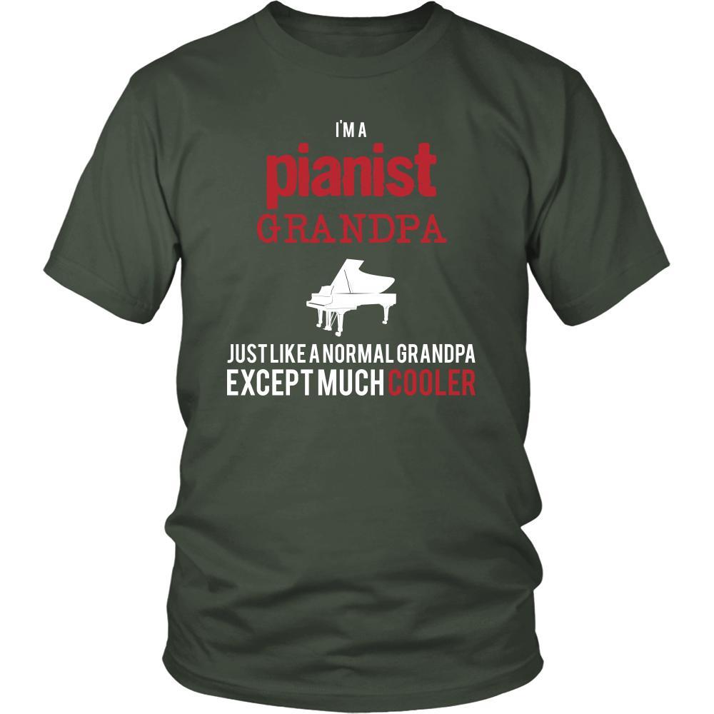 Piano Shirt - I'm a pianist grandpa just like a normal grandpa except much cooler Grandfather Hobby Gift-T-shirt-Teelime | shirts-hoodies-mugs