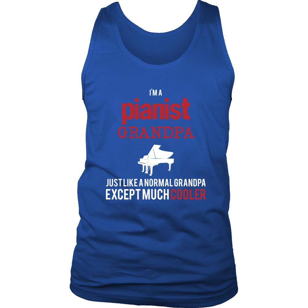 Piano Shirt - I'm a pianist grandpa just like a normal grandpa except much cooler Grandfather Hobby Gift-T-shirt-Teelime | shirts-hoodies-mugs