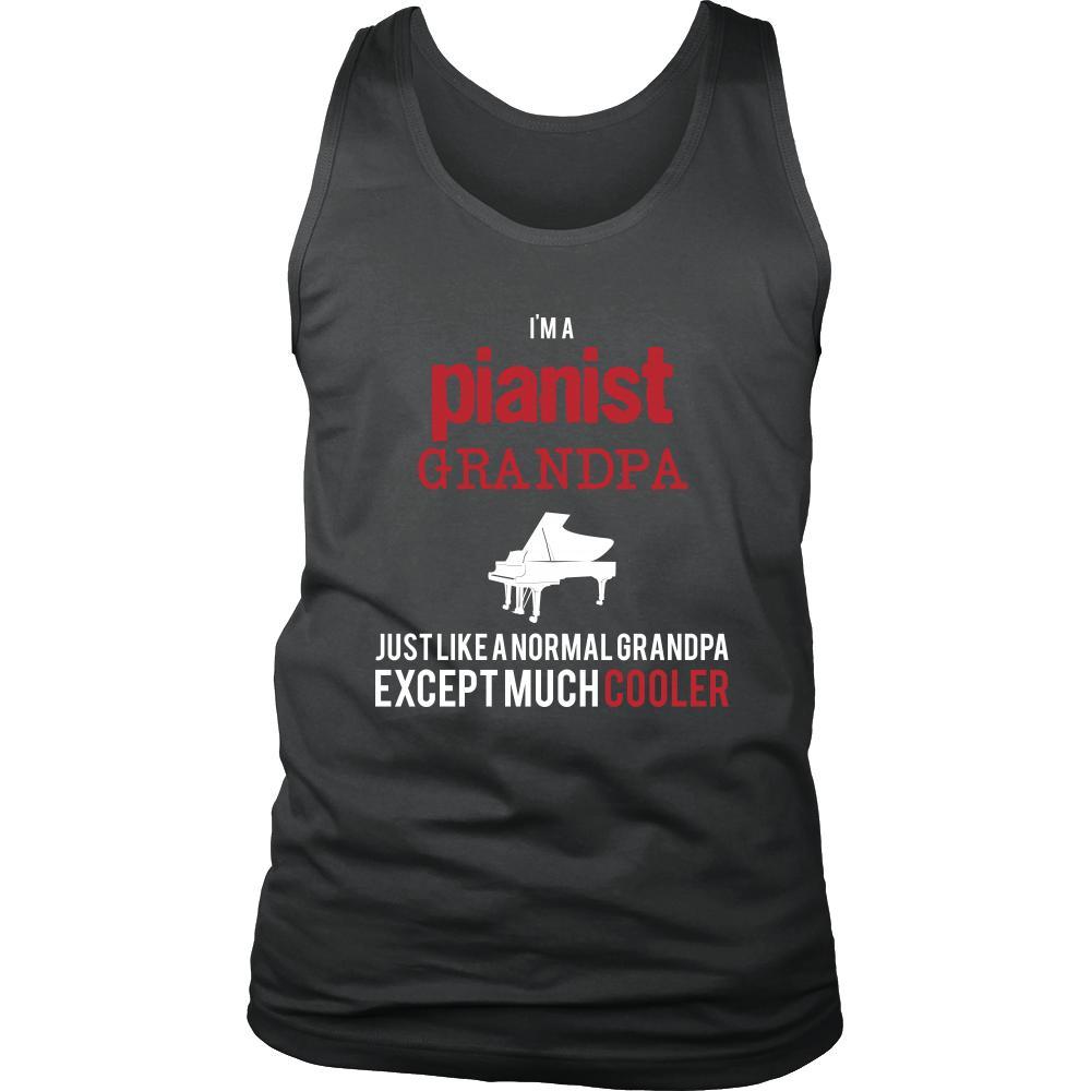 Piano Shirt - I'm a pianist grandpa just like a normal grandpa except much cooler Grandfather Hobby Gift-T-shirt-Teelime | shirts-hoodies-mugs