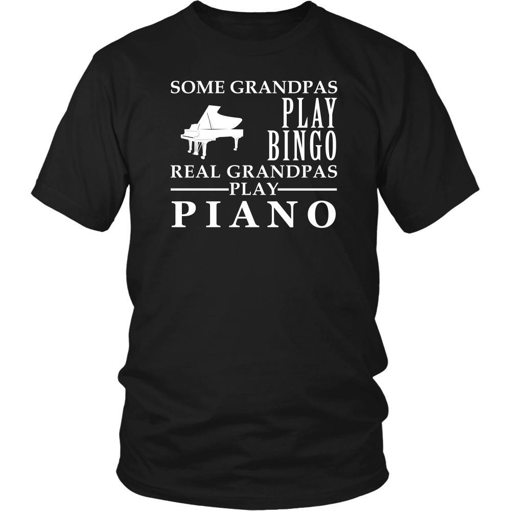 Piano Shirt Some Grandpas play bingo, real Grandpas go Piano Family Hobby-T-shirt-Teelime | shirts-hoodies-mugs