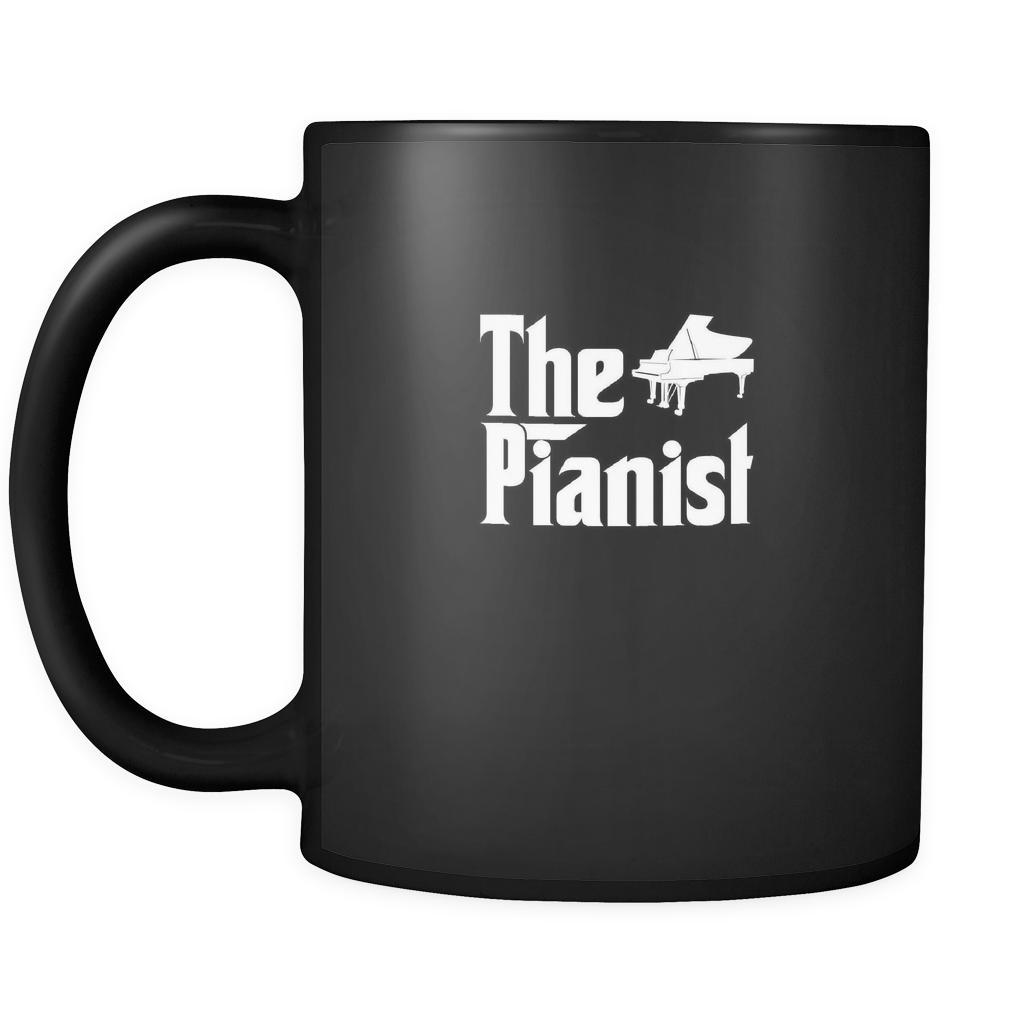 Piano The Pianist 11oz Black Mug-Drinkware-Teelime | shirts-hoodies-mugs