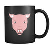 Pig Animal Illustration 11oz Black Mug-Drinkware-Teelime | shirts-hoodies-mugs