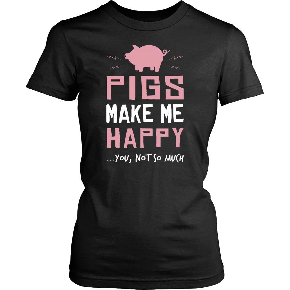 Pig Shirt - Make Me Happy - Animal Lover Gift-T-shirt-Teelime | shirts-hoodies-mugs
