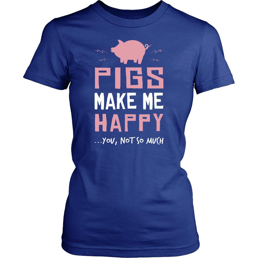 Pig Shirt - Make Me Happy - Animal Lover Gift-T-shirt-Teelime | shirts-hoodies-mugs