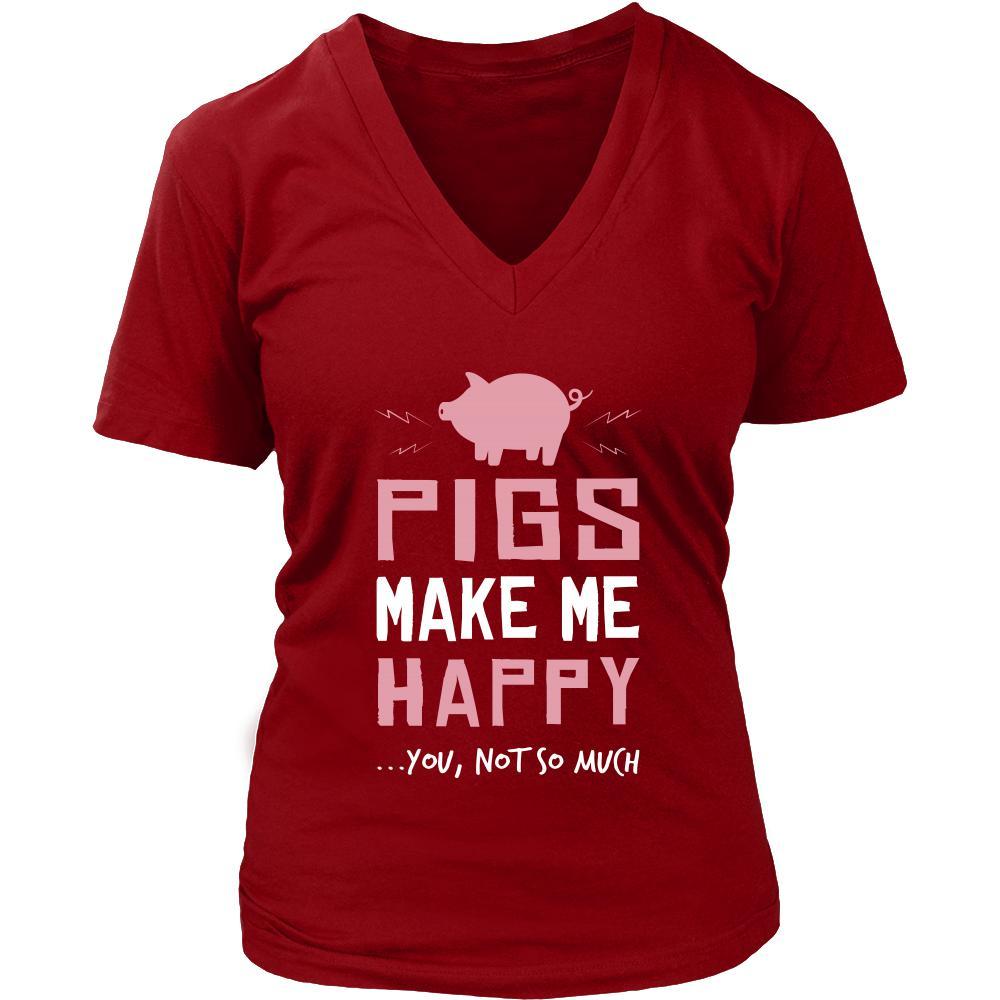 Pig Shirt - Make Me Happy - Animal Lover Gift-T-shirt-Teelime | shirts-hoodies-mugs