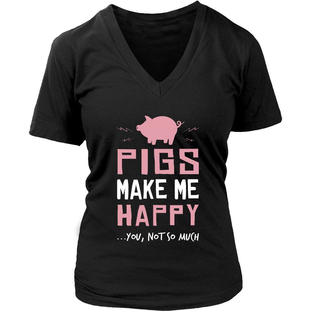 Pig Shirt - Make Me Happy - Animal Lover Gift-T-shirt-Teelime | shirts-hoodies-mugs