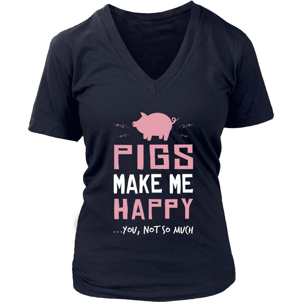 Pig Shirt - Make Me Happy - Animal Lover Gift-T-shirt-Teelime | shirts-hoodies-mugs