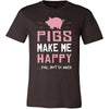 Pig Shirt - Make Me Happy - Animal Lover Gift-T-shirt-Teelime | shirts-hoodies-mugs