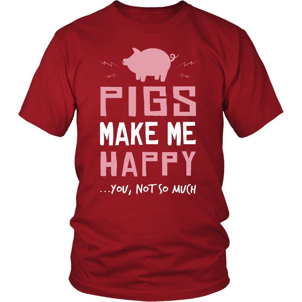 Pig Shirt - Make Me Happy - Animal Lover Gift-T-shirt-Teelime | shirts-hoodies-mugs