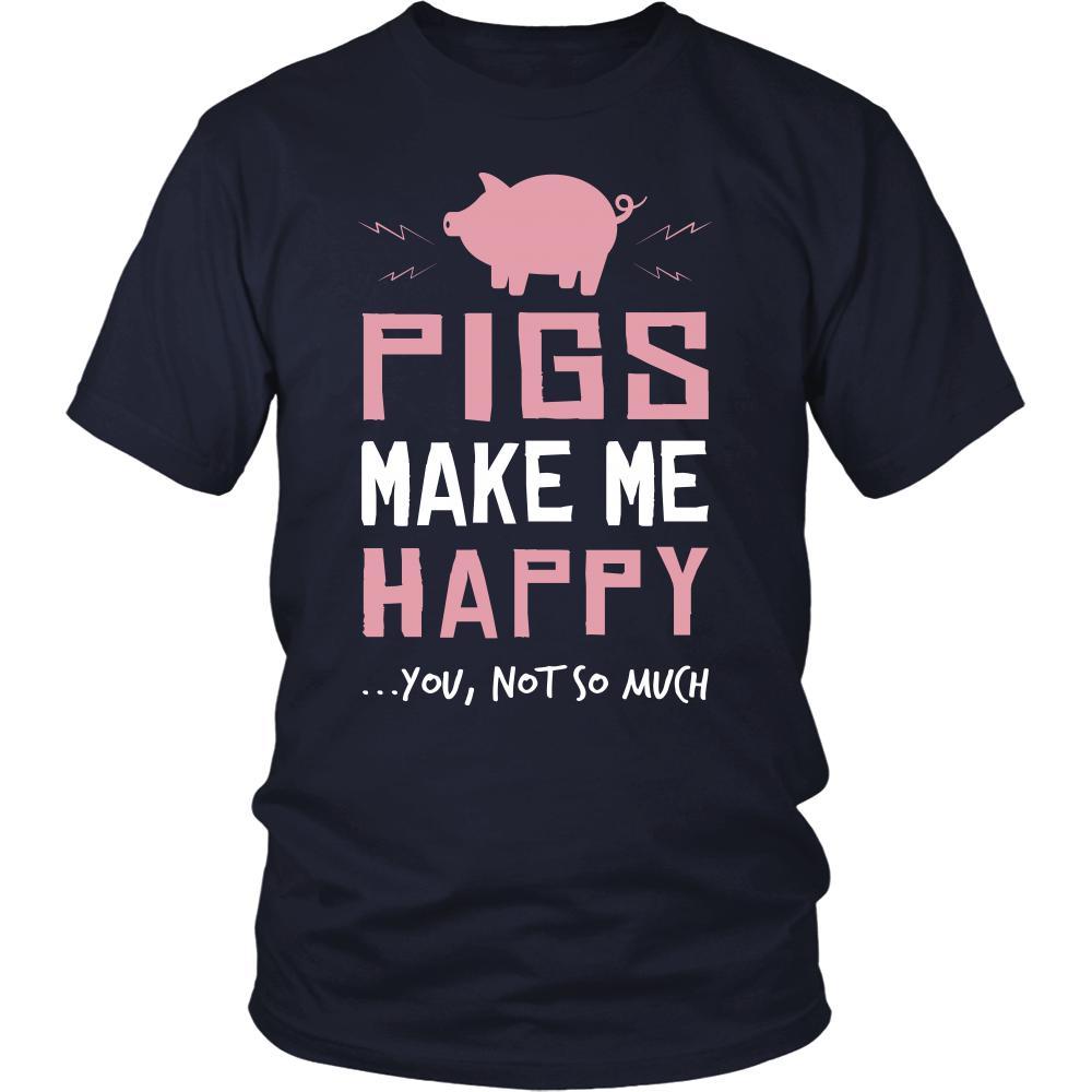 Pig Shirt - Make Me Happy - Animal Lover Gift-T-shirt-Teelime | shirts-hoodies-mugs