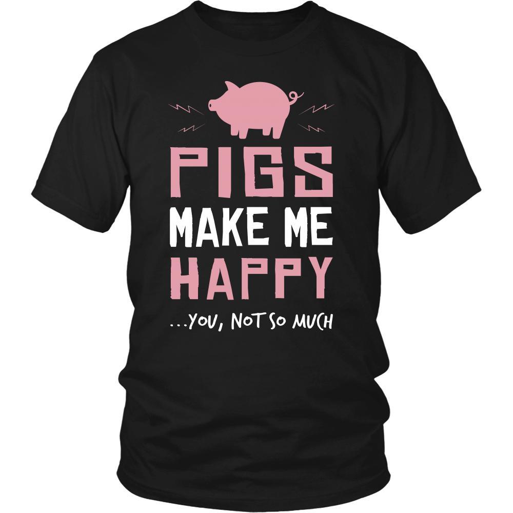 Pig Shirt - Make Me Happy - Animal Lover Gift-T-shirt-Teelime | shirts-hoodies-mugs