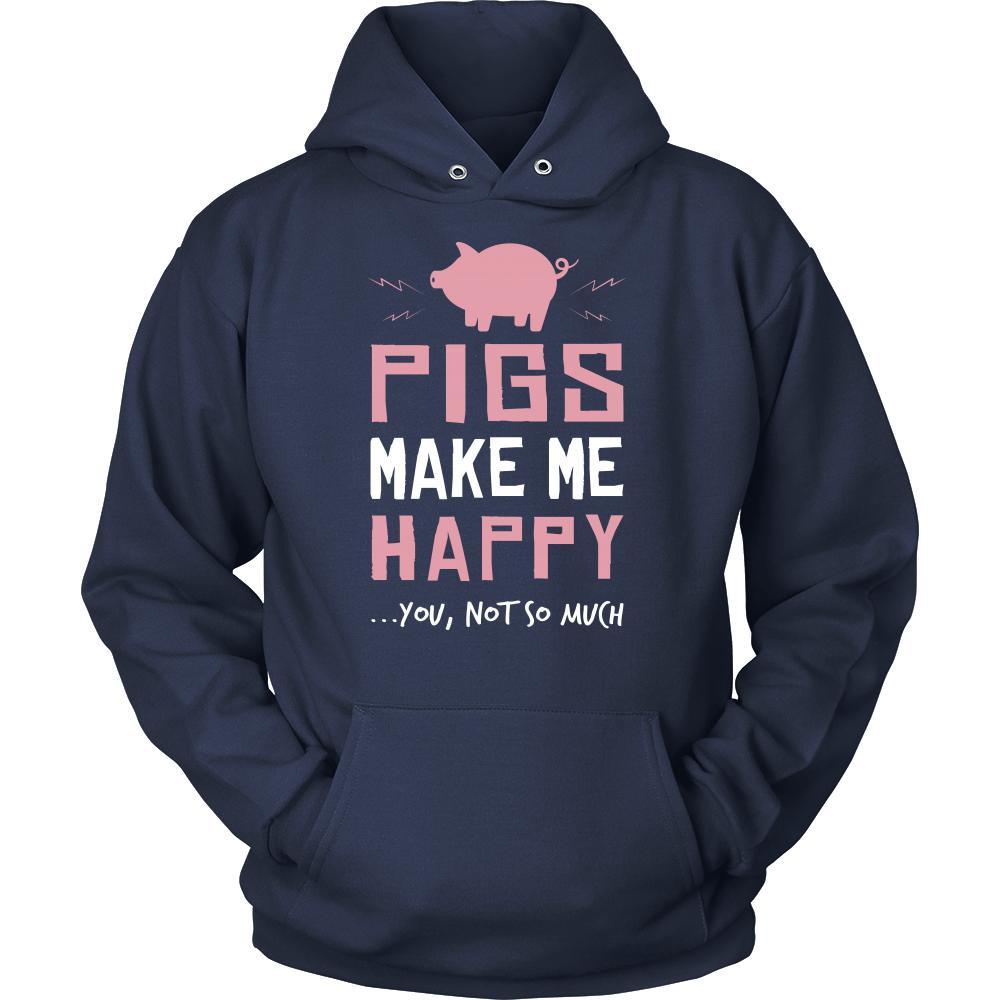 Pig Shirt - Make Me Happy - Animal Lover Gift-T-shirt-Teelime | shirts-hoodies-mugs