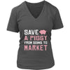 Pig Shirt - Save a Piggy - Animal Lover Gift-T-shirt-Teelime | shirts-hoodies-mugs