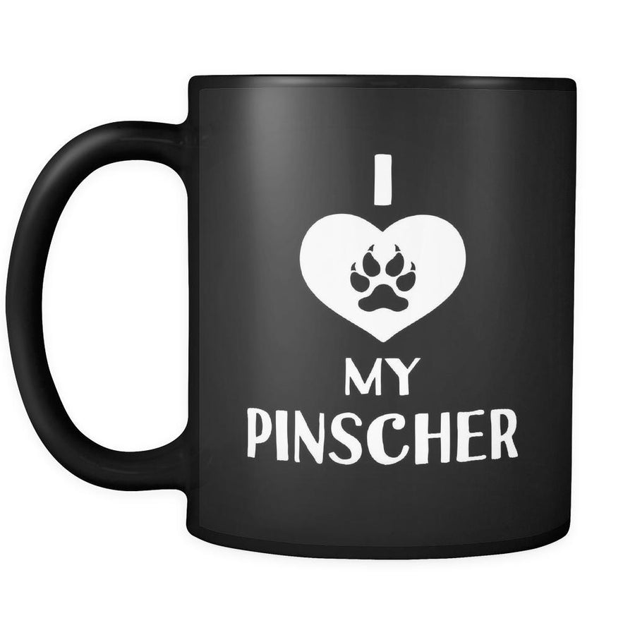 Pinscher I Love My Pinscher 11oz Black Mug-Drinkware-Teelime | shirts-hoodies-mugs