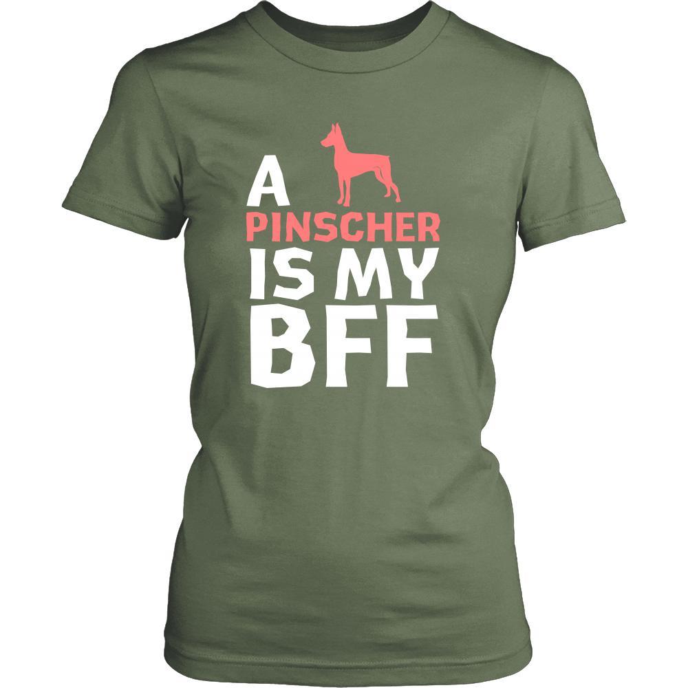 Pinscher Shirt - a Pinscher is my bff- Dog Lover Gift-T-shirt-Teelime | shirts-hoodies-mugs