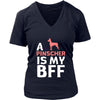 Pinscher Shirt - a Pinscher is my bff- Dog Lover Gift-T-shirt-Teelime | shirts-hoodies-mugs