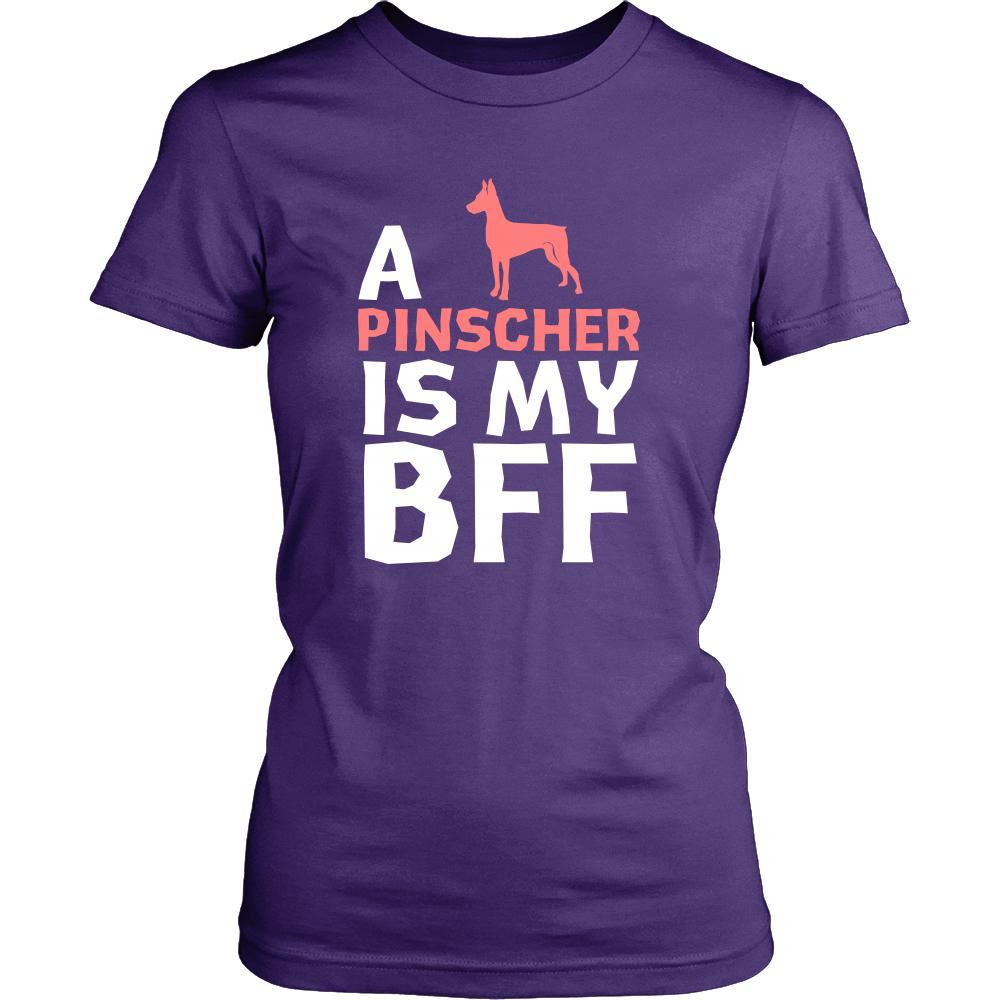 Pinscher Shirt - a Pinscher is my bff- Dog Lover Gift-T-shirt-Teelime | shirts-hoodies-mugs