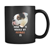 Pitbull Home is where my pitbull is 11oz Black Mug-Drinkware-Teelime | shirts-hoodies-mugs