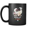 Pitbull Home is where my pitbull is 11oz Black Mug-Drinkware-Teelime | shirts-hoodies-mugs