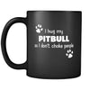 Pitbull I Hug My Pitbull 11oz Black Mug-Drinkware-Teelime | shirts-hoodies-mugs