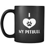 Pitbull I Love My Pitbull 11oz Black Mug-Drinkware-Teelime | shirts-hoodies-mugs