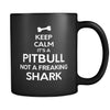 Pitbull It's A Pitbull Not A Shark 11oz Black Mug-Drinkware-Teelime | shirts-hoodies-mugs